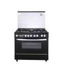بوتجاز وايت بوينت 5شعله 60*90 اسود سطح ستانلس مروحه WPGC9060BXTHSA