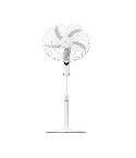 Media 18-inch white stand fan FS4525MTW