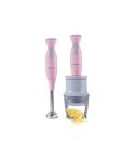 TORNADO Hand Blender 1000 Watt With Stainless Steel Blades In Pink Color THB-1000ER