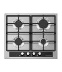 TORNADO Built-In Hob 60 x 60 cm 4 Gas Burners In Stainless Steel Color GHV-M60CSU-BK