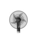 Midea 18 Inch Wall Fan Black FW4525MBK