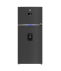 Beko refrigerator no frost 650 liter digital with dispenser dark inox rdne650e60zxr