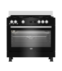 Beko Gas Cooker 5 Burners 60*90 cm full safety digital screen fan black GGR 15325 FX NB