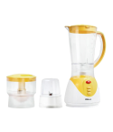 Black and White Blender with Attachments, 1.5 Liters, 400 Watt, White and Yellow - BL-5000