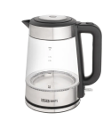 Black&White Pyrex Electric Kettle 2 Liter 2200W - Black KS-400