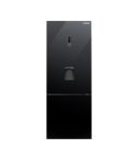 Fresh 530L Combi Black Glass Digital Refrigerator with Harmony Faucet FNBDR640YGQB