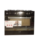 Fresh Smile Galaxy Gas Cooker, 60*90 Cm, 5 Burners, Fan, Stainless, Silver