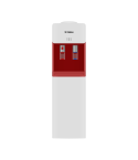 Fresh Water Dispenser: 2 Faucets, Cold and Warm, White * Burgundy FW17VFWR2