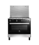 La germania freestanding cooker 90 x 60 5 gas burners stainless x black 9m10grb1x4aww