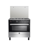 La germania freestanding cooker 90 x 60 cm 5 gas burners in stainless x black color 9m10g4a1x4aww