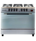 Cooker Royal Gas Perfect 5 Burners Digital Cast Holders Full Safety Oven Fan
