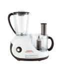 TORNADO Food Processor 750 Watt 2 Liter Bowl 1.5 Liter Blender White x Brown FP-9300GL