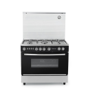 White Point Cooker, 5 Burners, 90 cm, Full Safety, Black - WPGC9060BPXFSA