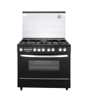 White Point Cooker, 60 x 90 cm, 5 Burners, Black, WPGC9060BHSA