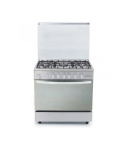 White Point Gas Cooker, 90×60, 5 Burners, Stainless, Full Safety, Fan, WPGC9060XFSA - Silver