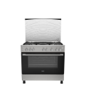 Zanussi 5-Burner Cool Cast Stainless Steel Cooker with 2 Fans, Safety Cast Iron ZCG91236XB Code 6579