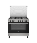 Zanussi 5-Burner Gas Cooker, Stainless Steel Plus, Safety Fan, Code 6577 ZCG922A6XB