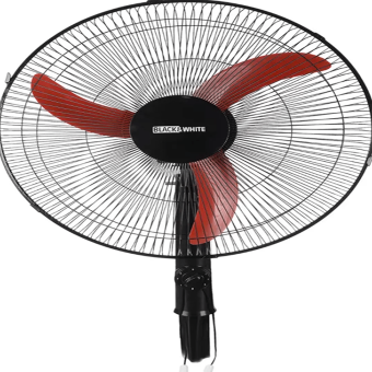 Black and White 18-inch Wall Fan Hammer WF73