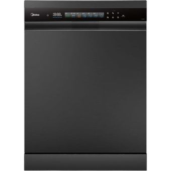 Midea Dishwasher, 15 Place Settings, 60cm, Digital, Black, 9 Programs, Wi-Fi, MDWEF1533GURBSWUEG