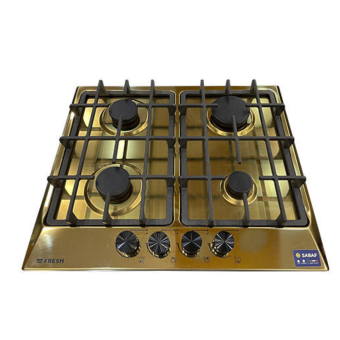 Fresh Built-in Gas Hob 4 Burners 60 Cm Stainless Steel Gold 9622 