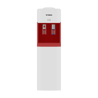 Fresh Water Dispenser: 2 Faucets, Cold and Warm, White * Burgundy FW17VFWR2
