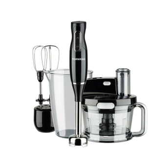 TORNADO Hand Blender 1000 Watt Food Processor Whisk Black THB-1000MKL
