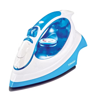 
Tornado Steam Iron 2000 Watt Teflon Soleplate Red - Blue Ta-2000s
