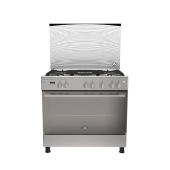 Zanussi 5-Burner Cool Max Stainless Steel Gas Cooker with 2 Fans Safety Code 6580 ZCG94396XB
