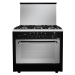 Fresh gas cooker 5 burners 90 cm professional safety black fan airfry combustion timer code 0087