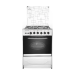 TechnoFire Stainless Steel Gas Cooker, 60×60 cm, 4 Burners - Silver