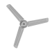 Tornado Ceiling Fan 56 Inch 3 Blades Silver Tcf56ws